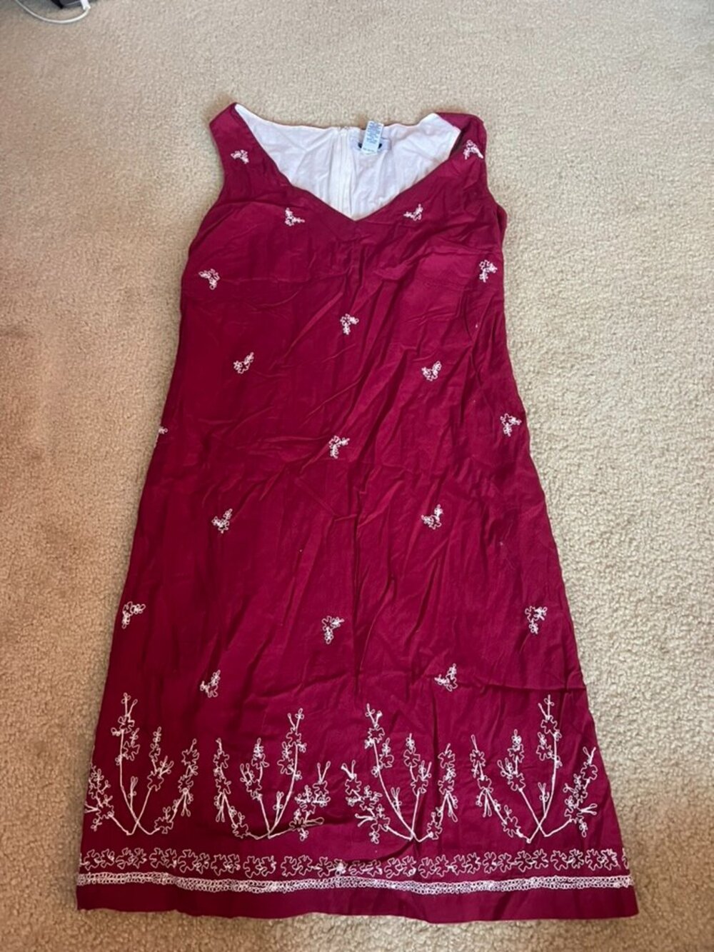 Maroon Floral Dress